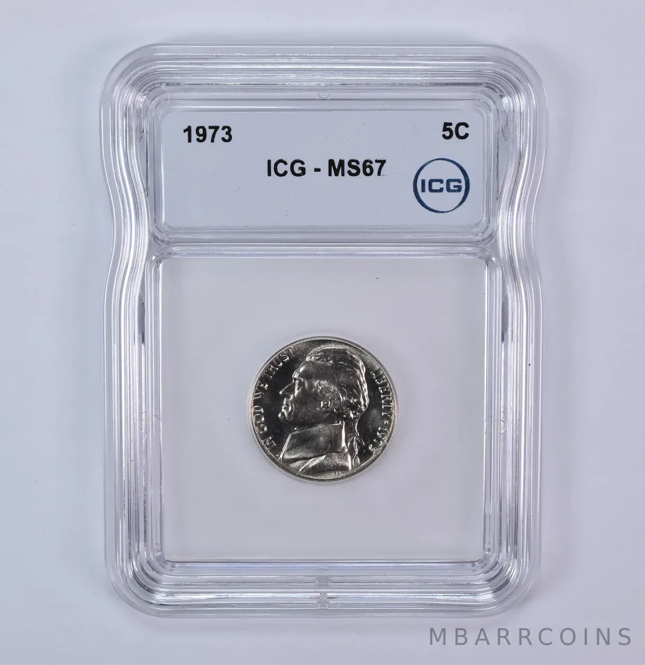 1973 Jefferson Nickel MS67 ICG