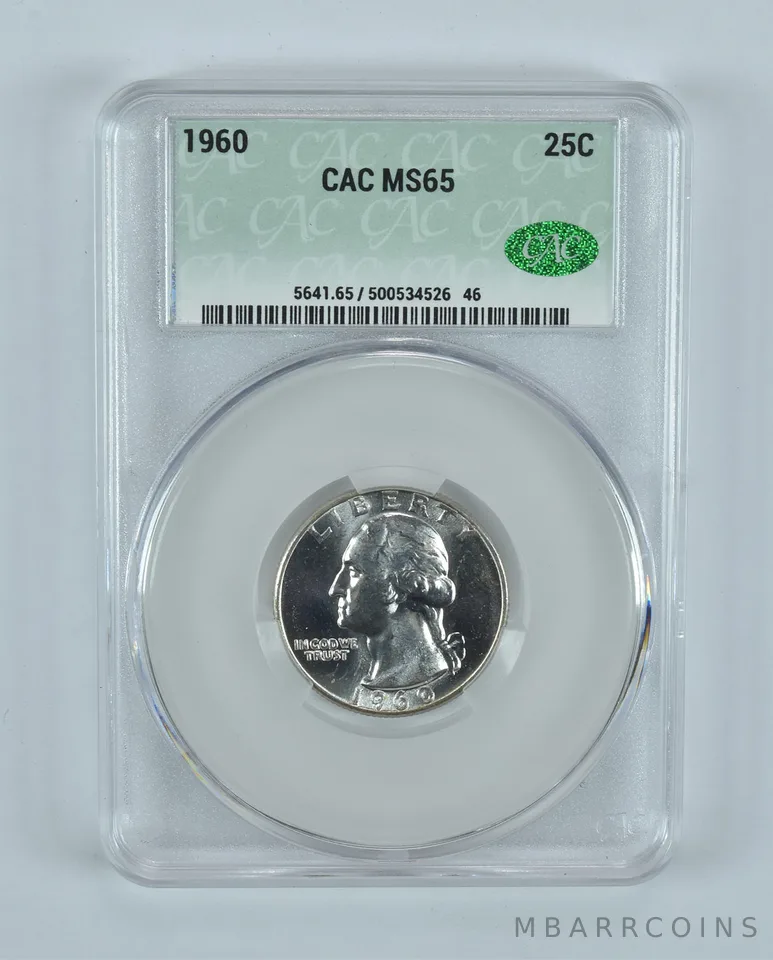 1960 Washington Quarter MS65 CAC CACg