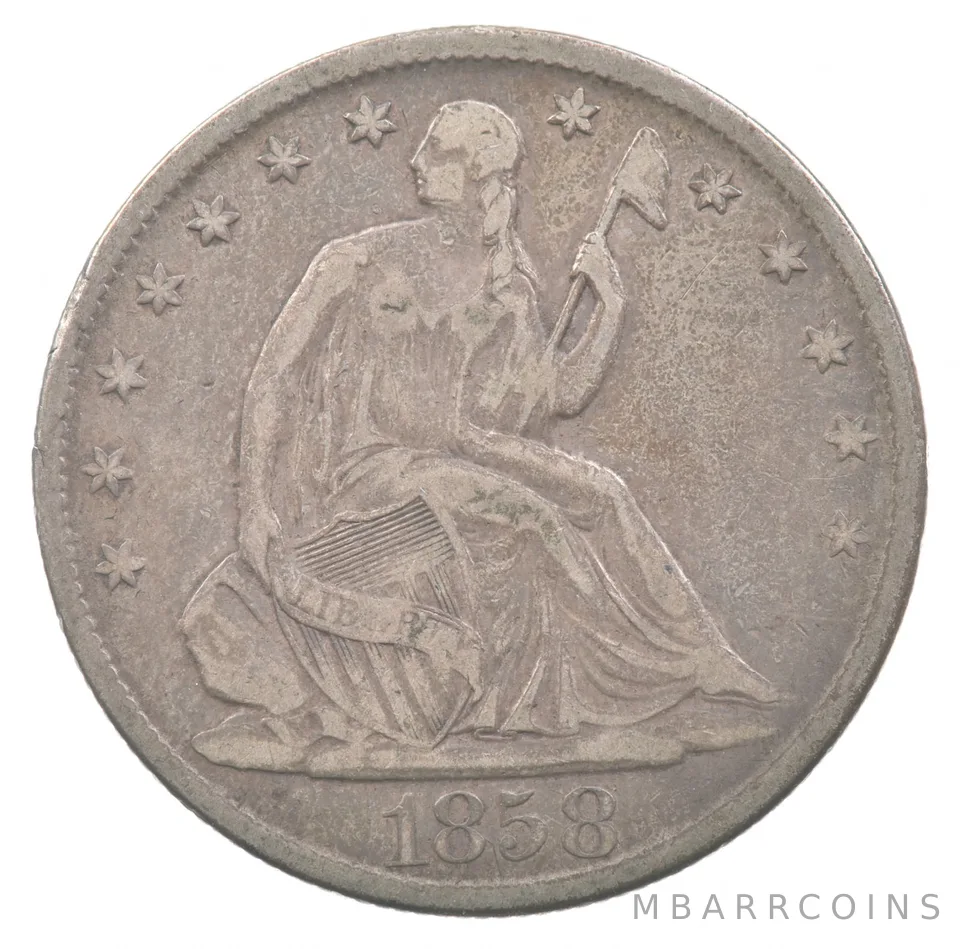 1858-O Seated Liberty Half Dollar *2057