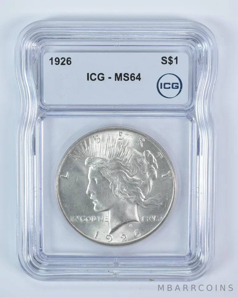 1926 Peace Silver Dollar MS64 ICG