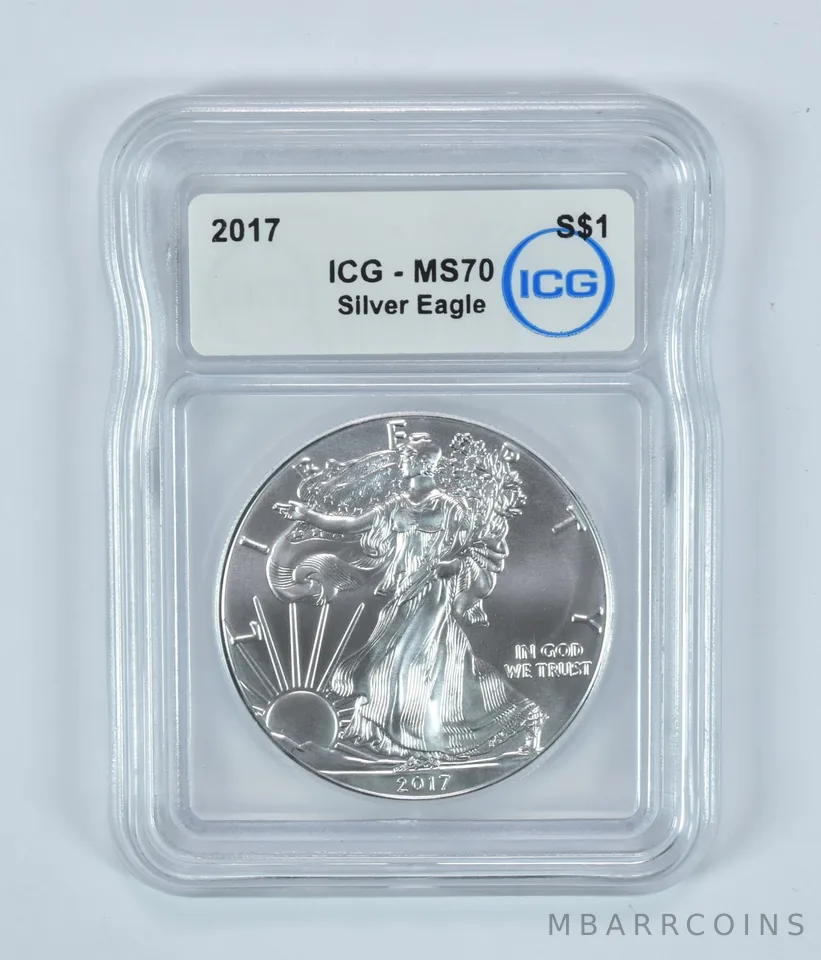 2017 American Silver Eagle MS70 ICG