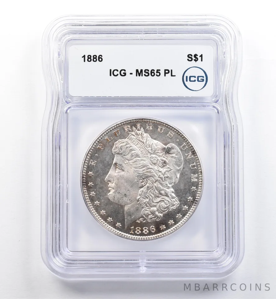 1886 Morgan Silver Dollar MS65 PL ICG *0117
