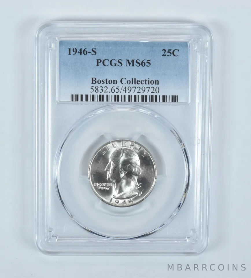 1946-S Washington Quarter Boston Collection MS65 PCGS