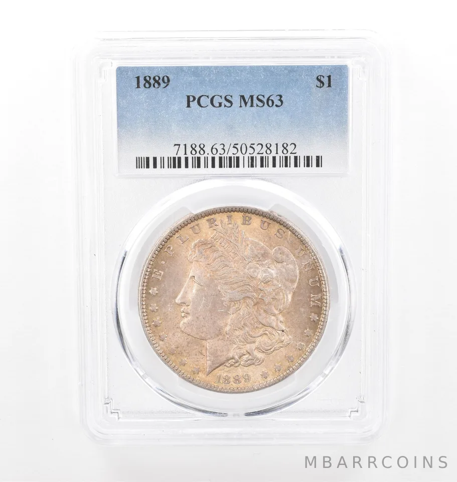 1889 Morgan Silver Dollar MS63 PCGS Beautiful Tone *2093