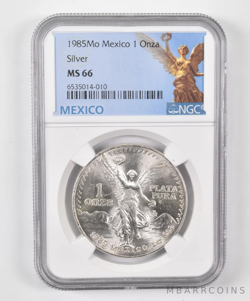 1985 Mexico 1 Onza Libertad Mexican MS66 NGC