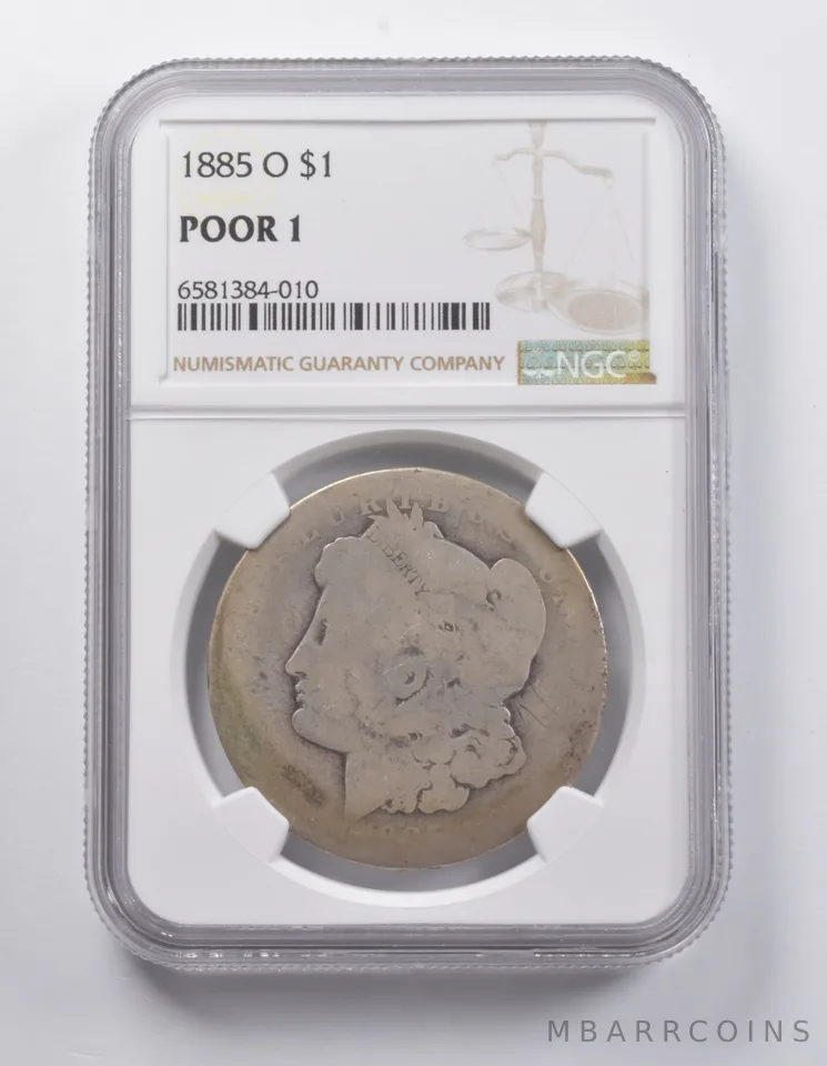 POOR 1 1885-O Morgan Silver Dollar NGC Lowball Low Ball Pocket Piece *7062