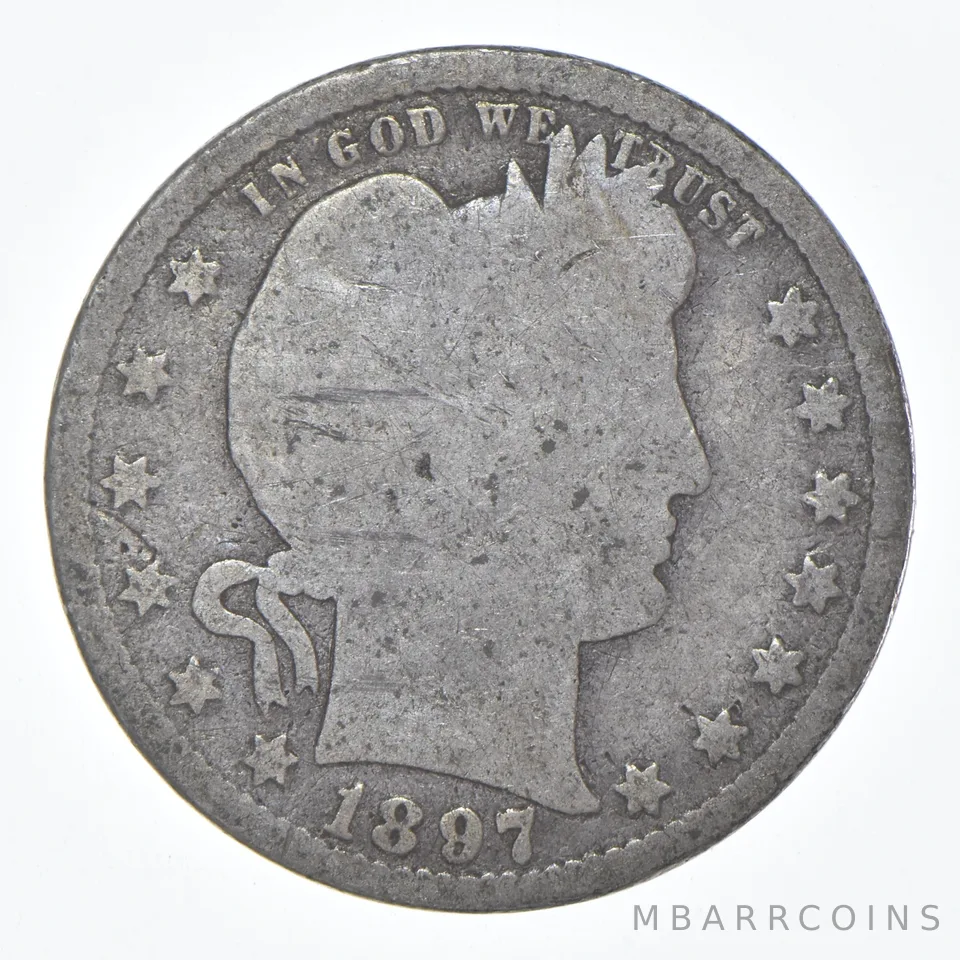 1897-S Barber Quarter Average Circ