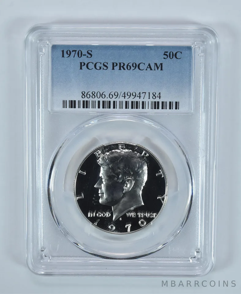 1970-S Kennedy Half Dollar PR69 CAM PCGS Blue Label