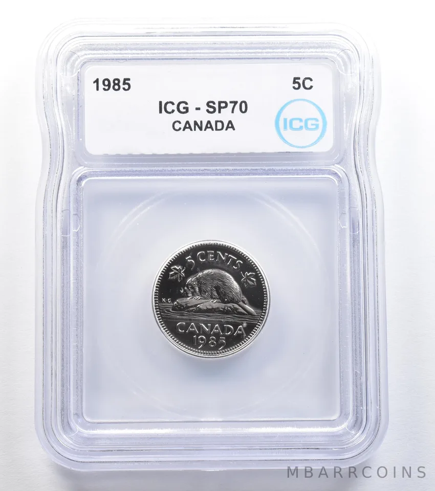1985 Canada 5 Cents SP70 ICG *7828
