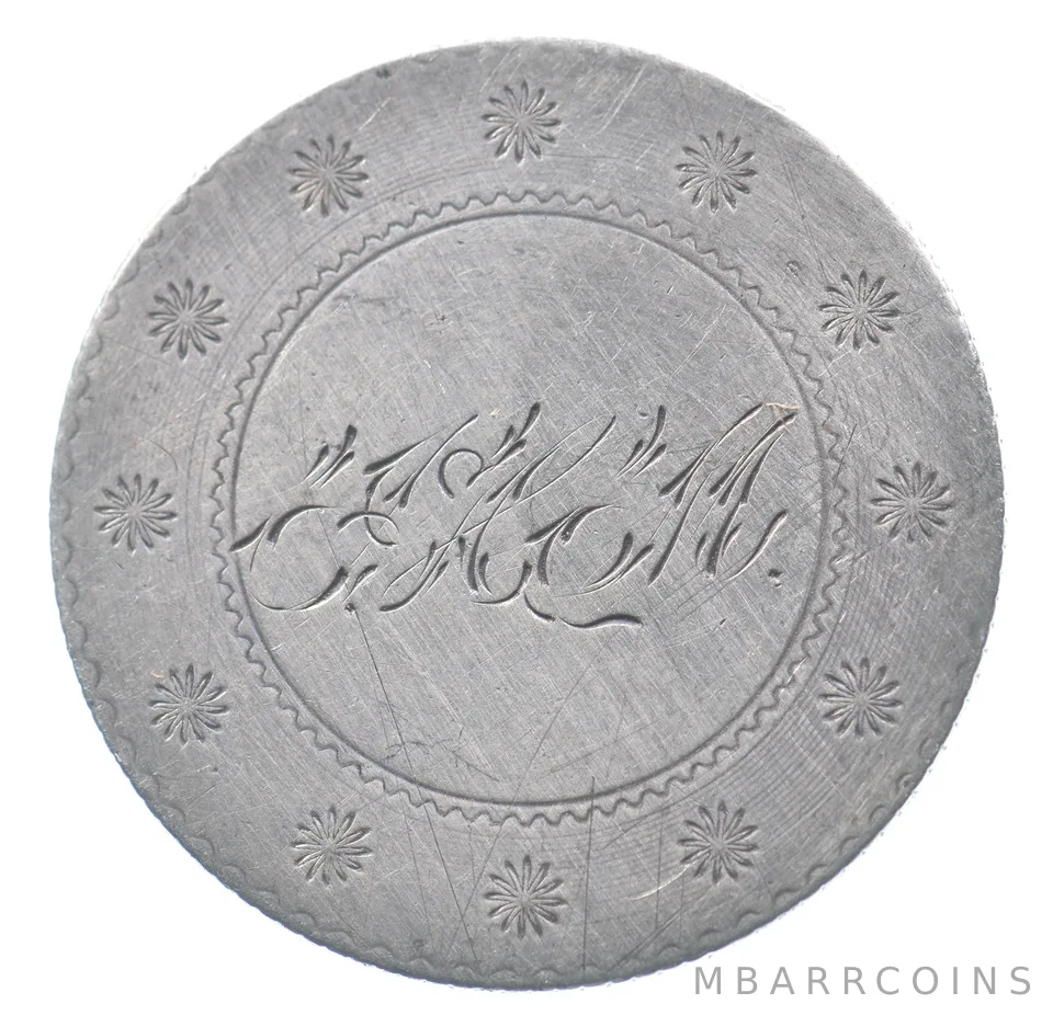 1853 Seated Liberty Quarter Arrows Love Token Engraved *8578