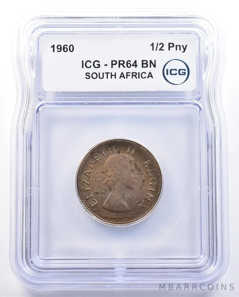 1960 South Africa 1/2 Penny PR64 BN ICG *3955