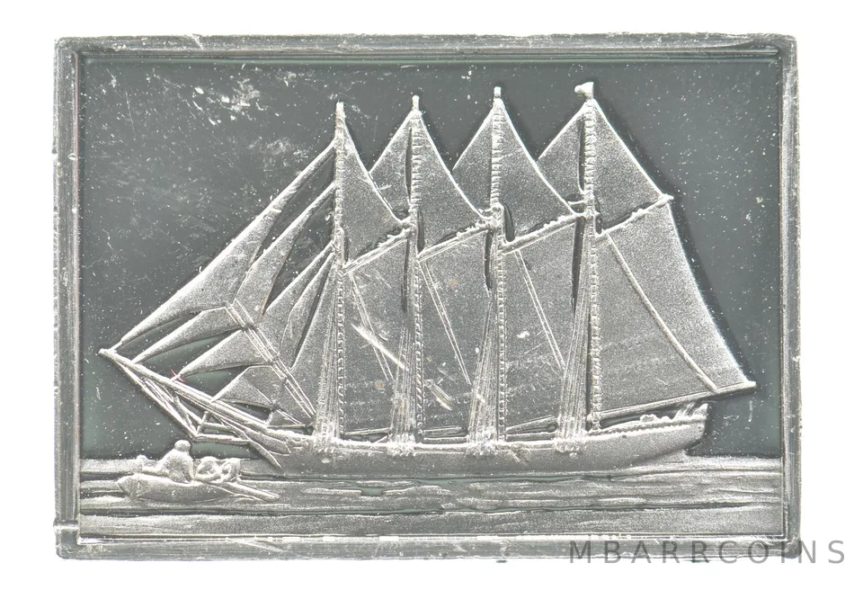 Silver Bar Coastal Schooner Vintage 3 Grams *5248