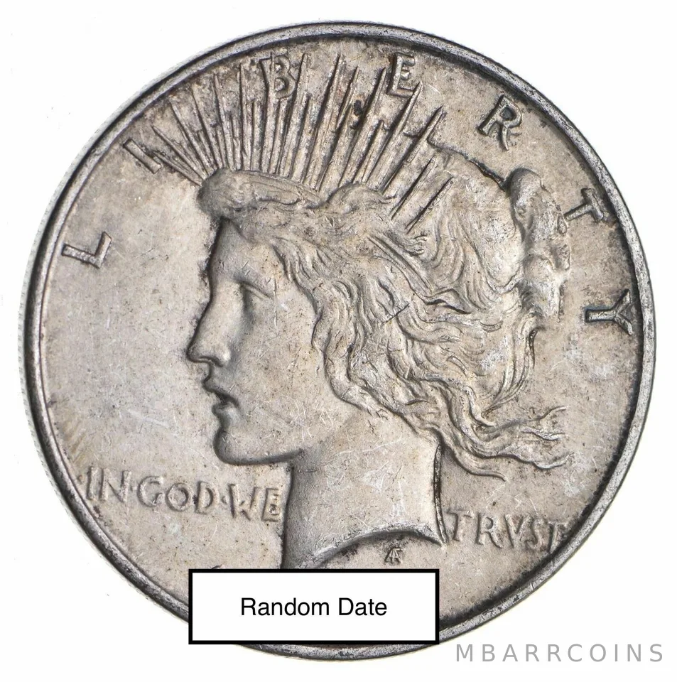 (1) VG-XF Peace Silver Dollar 1922-1925 P/D/S 90% Bullion Bulk Lot