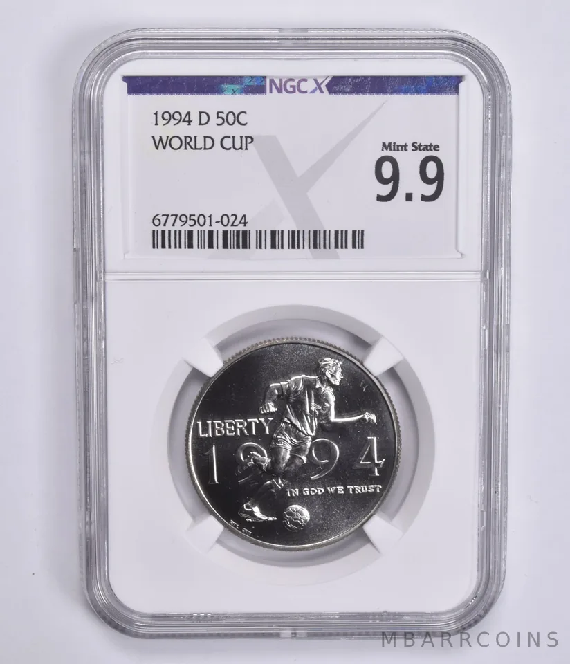 1994-D World Cup Commemorative Half Dollar Mint State 9.9 NGC X NGCX