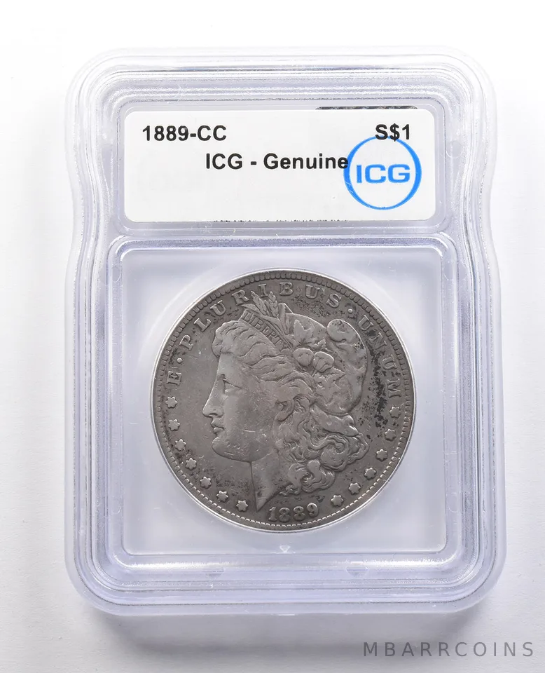 1889-CC Morgan Silver Dollar Genuine ICG *1033
