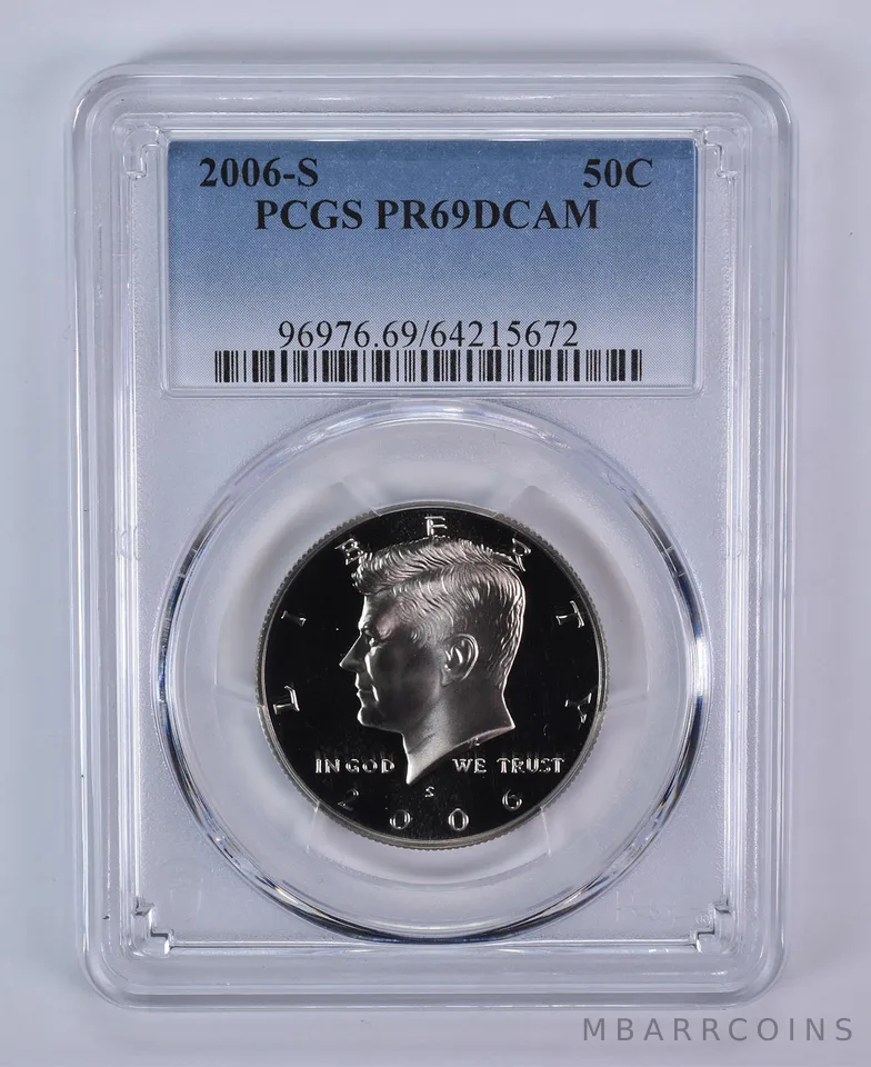2006-S Kennedy Half Dollar CLAD PR69 DCAM PCGS Blue Label