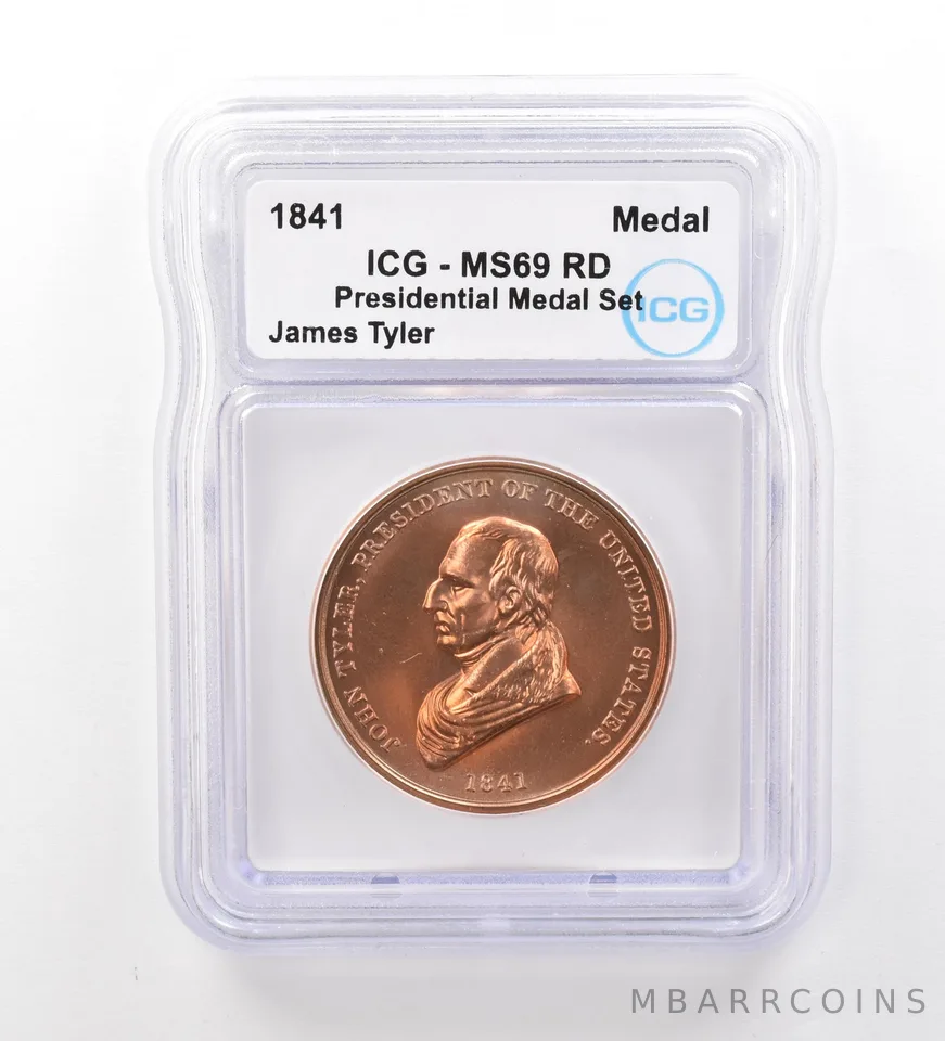 (1841) Presidential Medal Set James Tyler MS69 RD ICG Beautiful Tone a1999