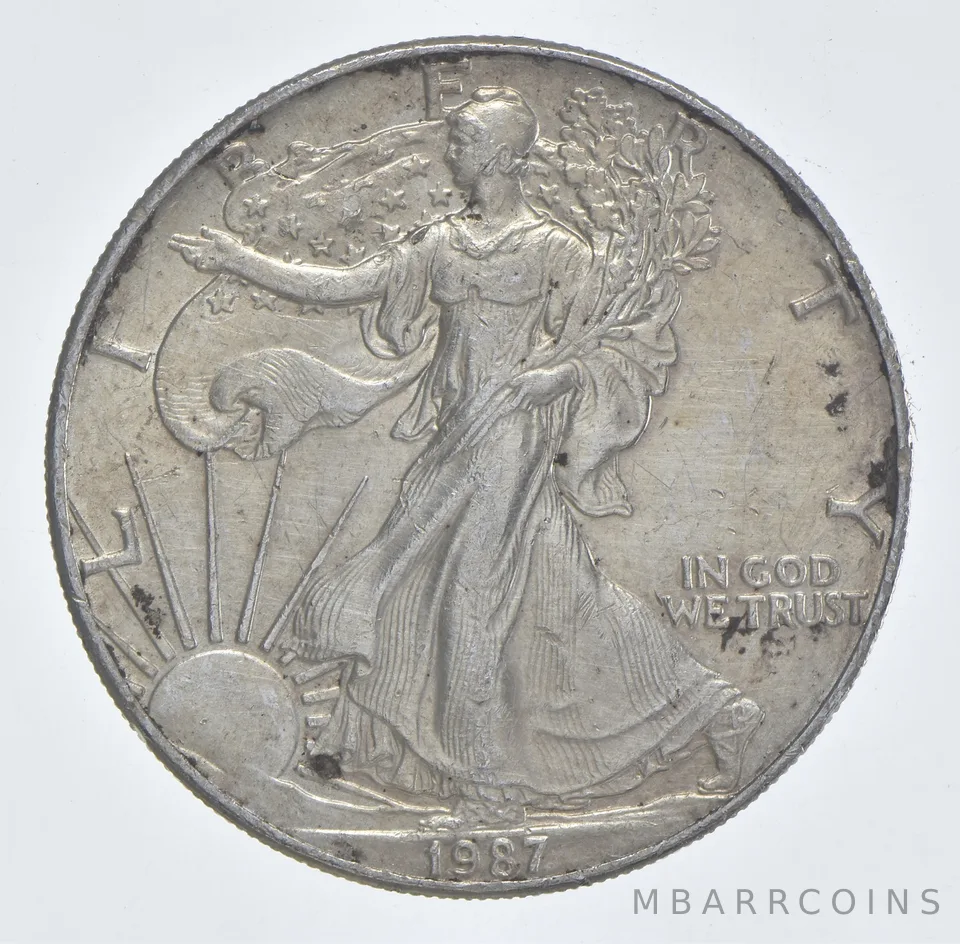 Better Date 1987 American Silver Eagle 1 Troy Oz .999 Fine Silver *028