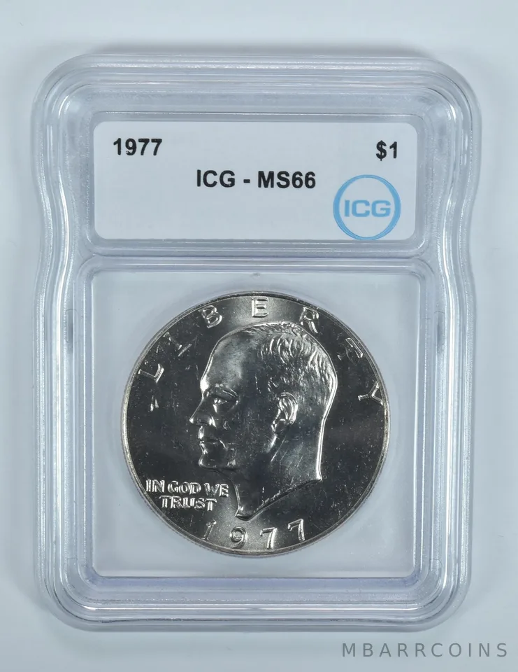 1977 Eisenhower $1 MS66 ICG