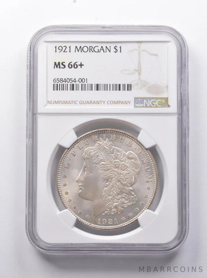 MS66+ 1921 Morgan Silver Dollar NGC a7787