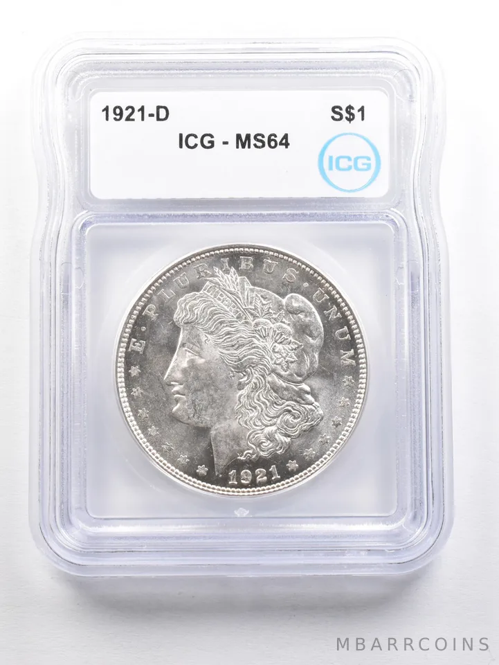 1921-D Morgan Silver Dollar MS64 ICG *6051