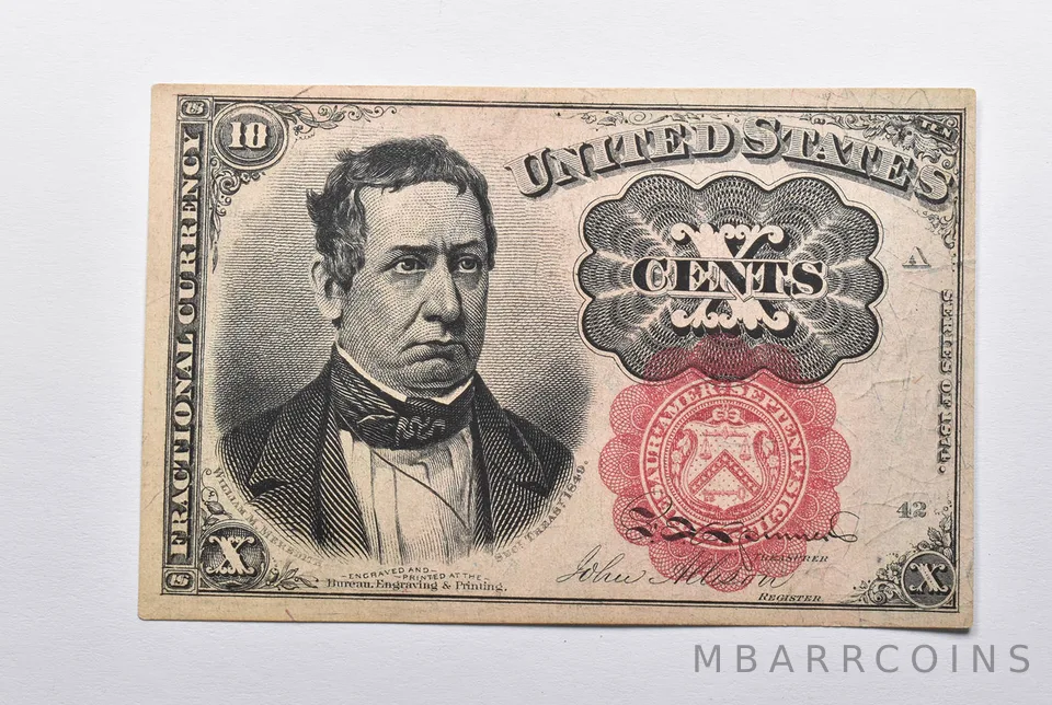 1874-A 10 Cents United States Fractional Currency a9555