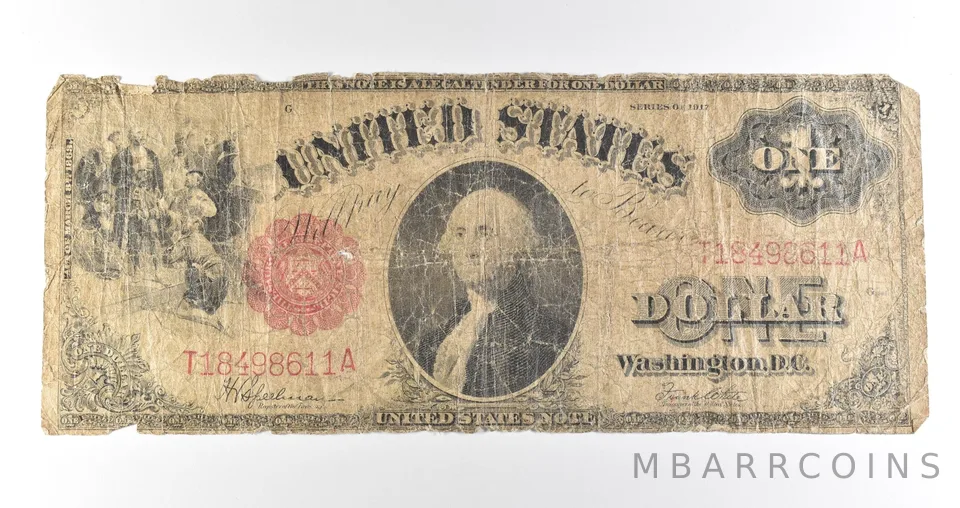 1917 $1 Legal Tender Red Seal Large Note Fr#39 *4674
