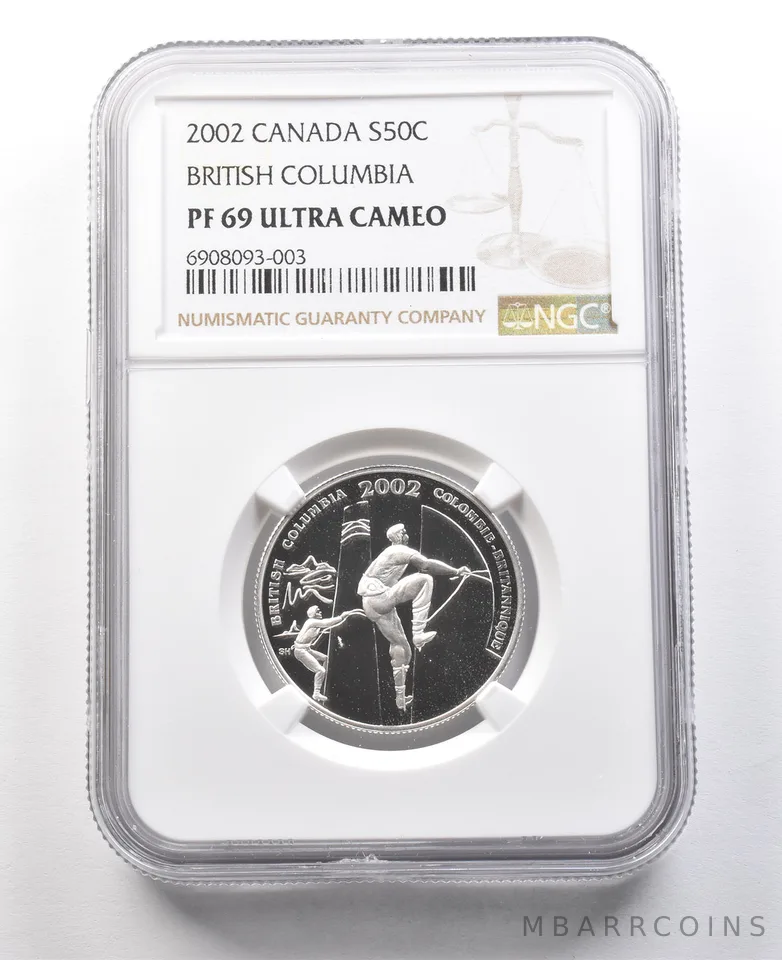 2002 Canada 50 Cents Silver British Columbia PF69 UCAM NGC *8408