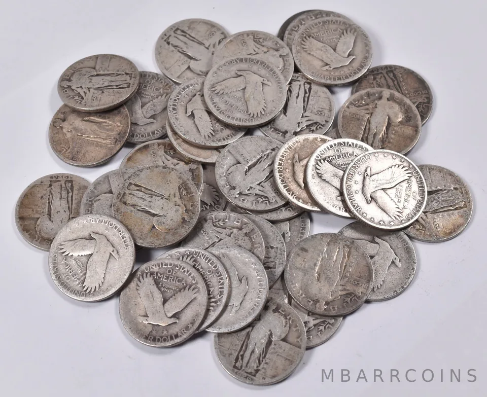(40) 1925-1930 Average Circ Standing Liberty Quarter ROLL