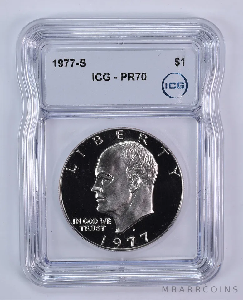1977-S Eisenhower $1 PR70 ICG