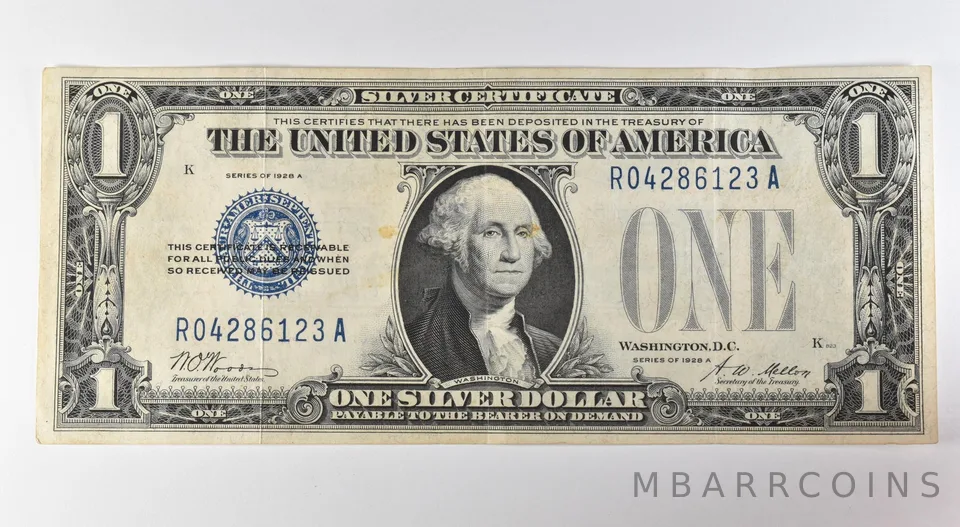 1928 A $1 Silver Certificate Blue Seal *9663