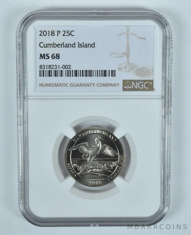 2018-P Washington Quarter Cumberland Island ATB MS68 NGC