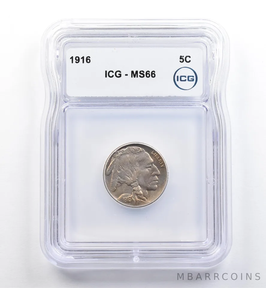 1916 Indian Head Buffalo Nickel MS66 ICG *9960