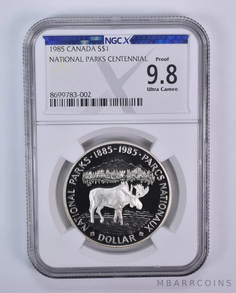 1985 Canada 1 Dollar Silver National Parks Proof 9.8 UCAM NGC X NGCX