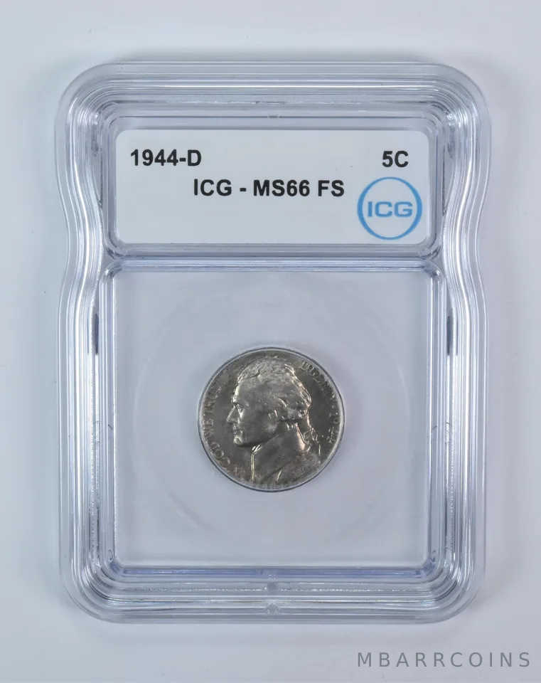 1944-D Jefferson Nickel MS66 FS ICG