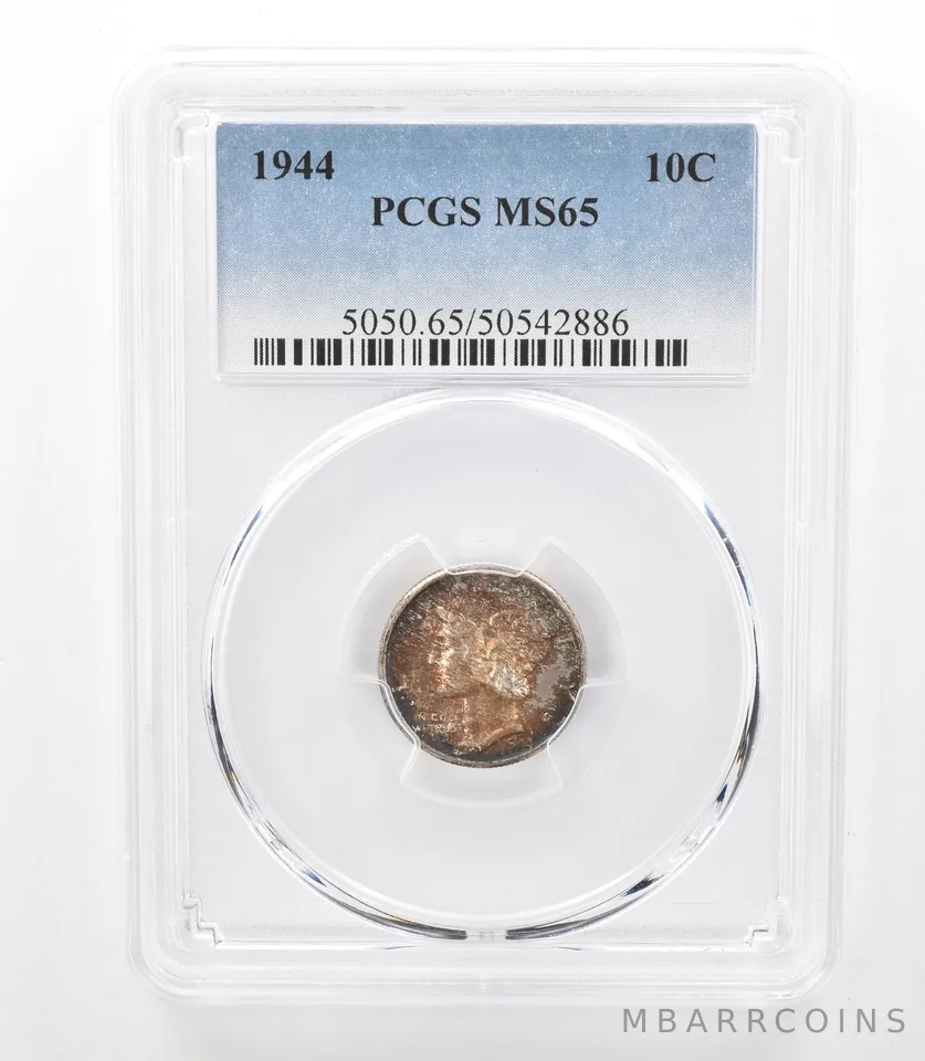 1944 Mercury Dime MS65 PCGS Beautiful Tone *3193