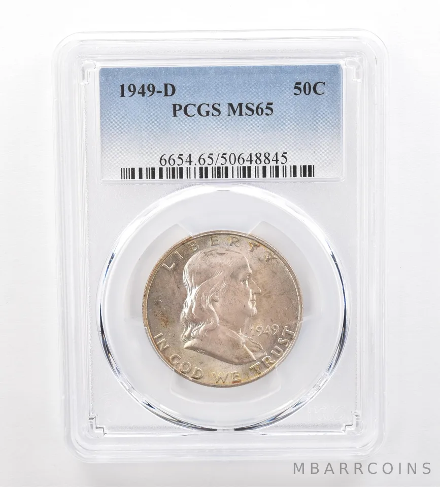 1949-D Franklin Half Dollar MS65 PCGS Nice Tone a7499