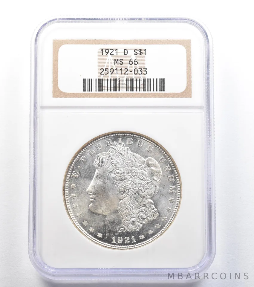 1921-D Morgan Silver Dollar MS66 NGC PQ *8033