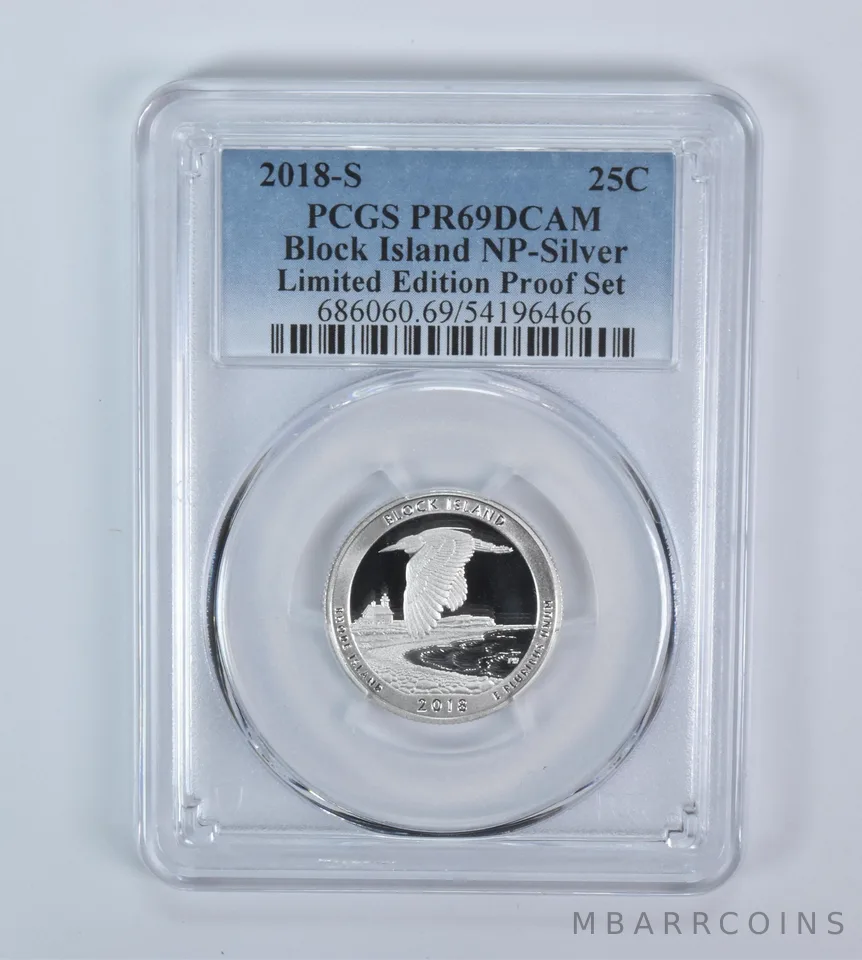 2018-S Washington Quarter ATB Block Island Silver LE Set PR69 DCAM PCGS