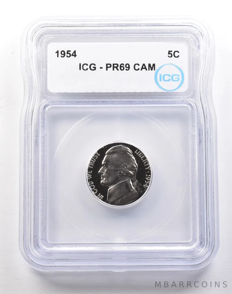 1954 Jefferson Nickel PR69 CAM ICG a1800