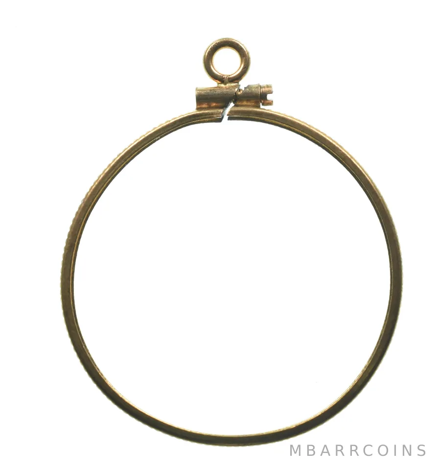 12K 28mm Gold Filled US Large Cent Coin Bezel Pendant Frame Edge *1273