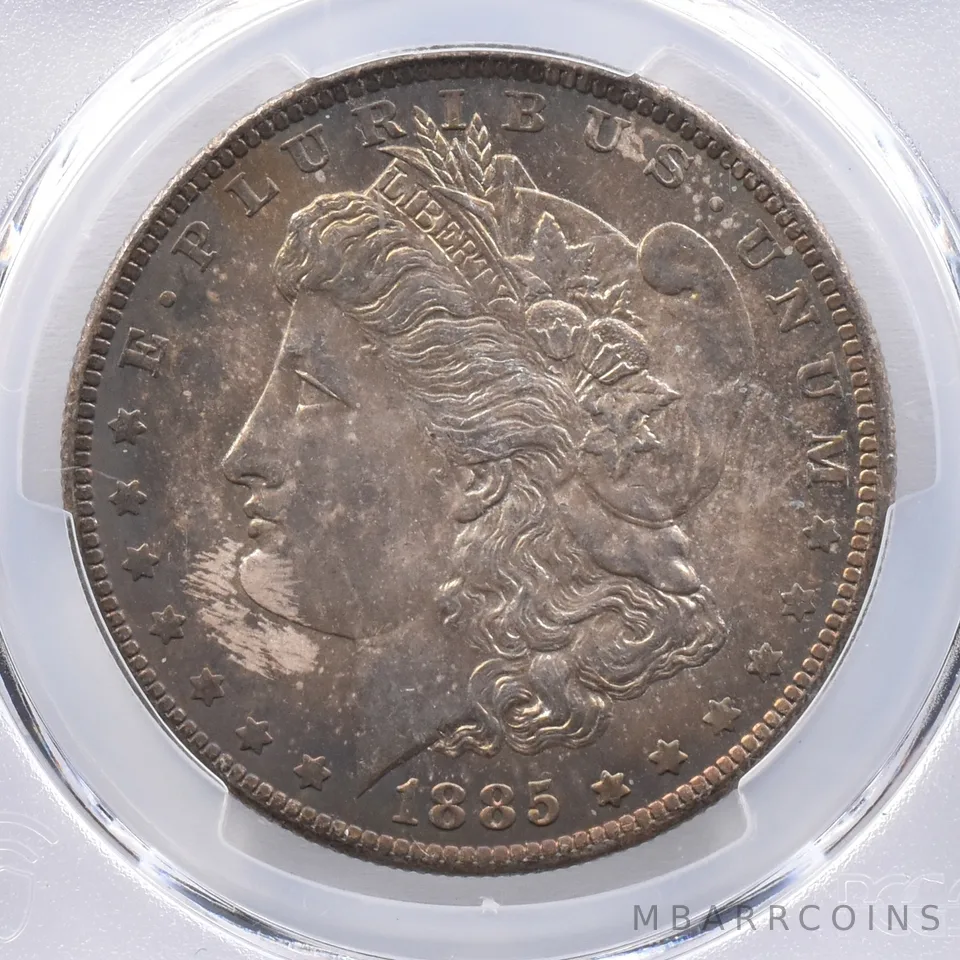 1885-O Morgan Silver Dollar MS64 PCGS Beautiful Tone *2379