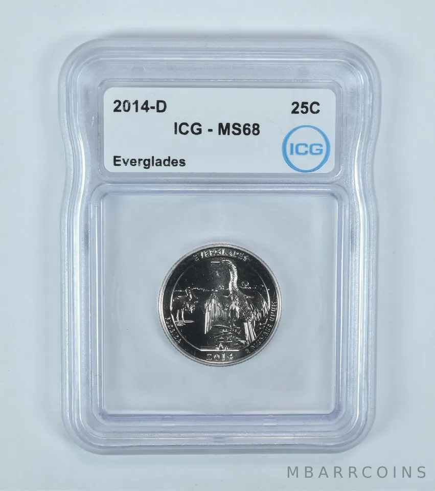 2014-D Washington Quarter ATB Everglades MS68 ICG