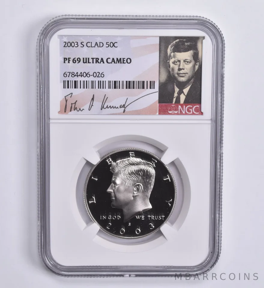 2003-S Kennedy Half Dollar CLAD 50c PF69 UCAM NGC Special Lbl