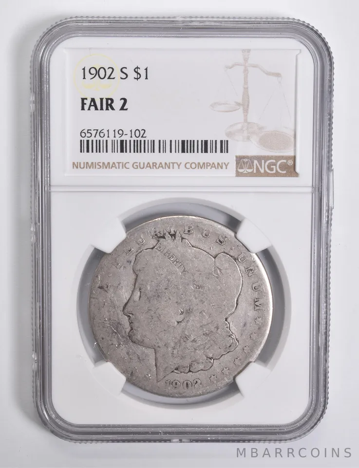 FAIR 2 1902-S Morgan Silver Dollar NGC Lowball Low Ball a4545