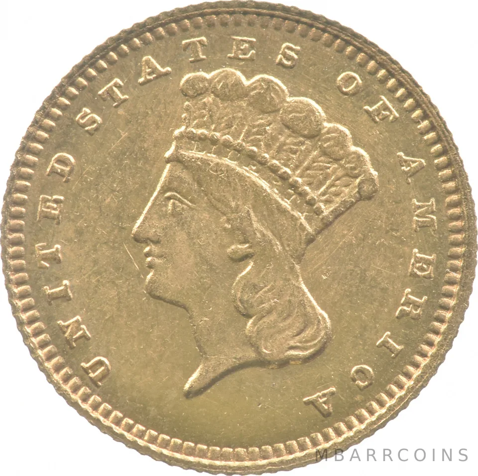 1874 $1 Indian Princess Head Gold Dollar *6433