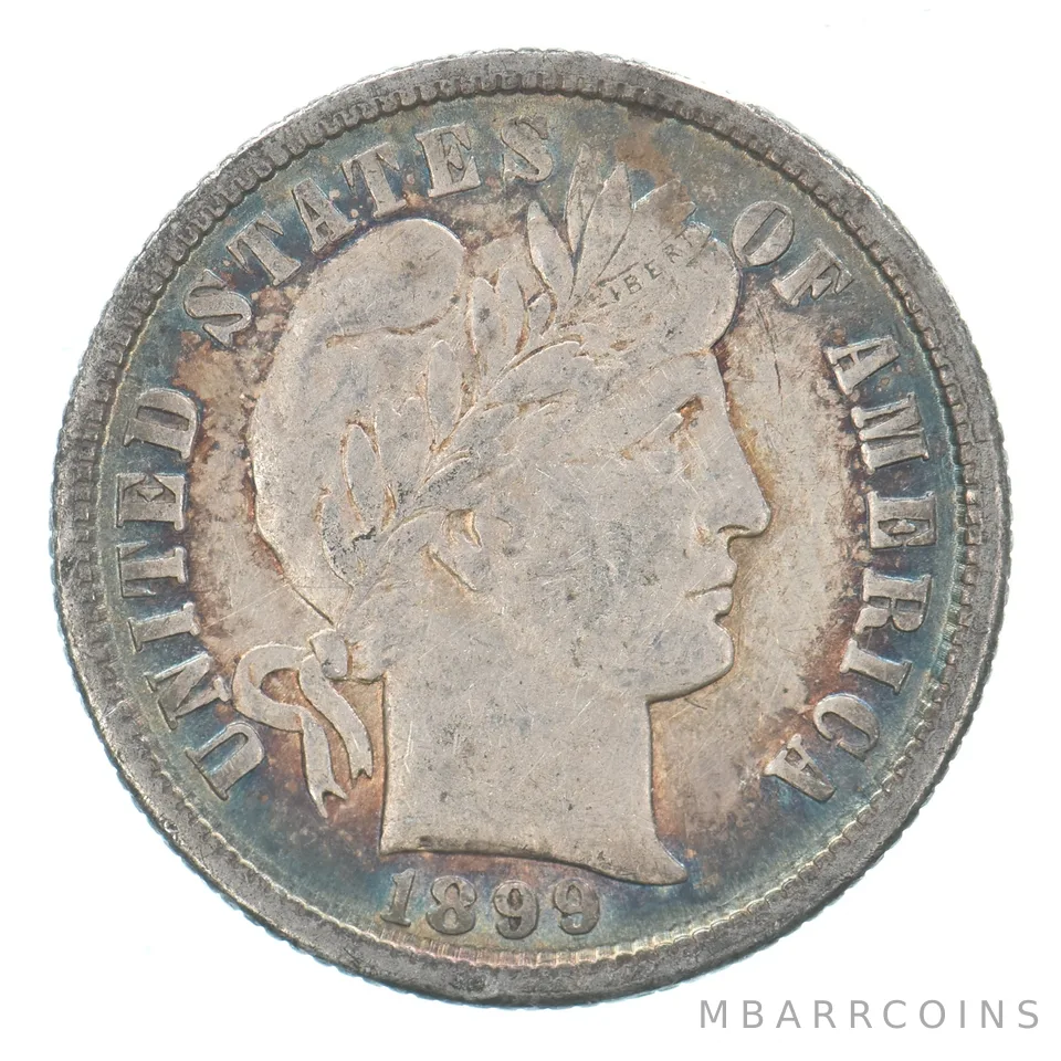 1899 Barber Dime Beautiful Tone *9529