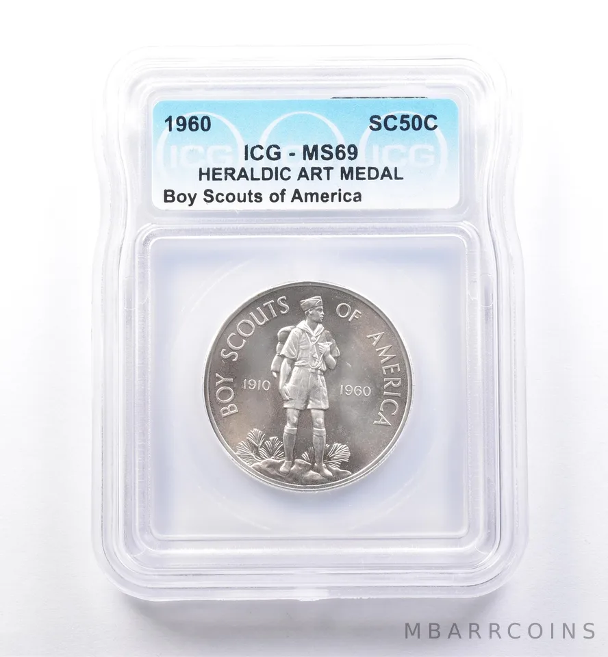 1960 So Called Half Dollar Boy Scouts Of America MS69 ICG *8484