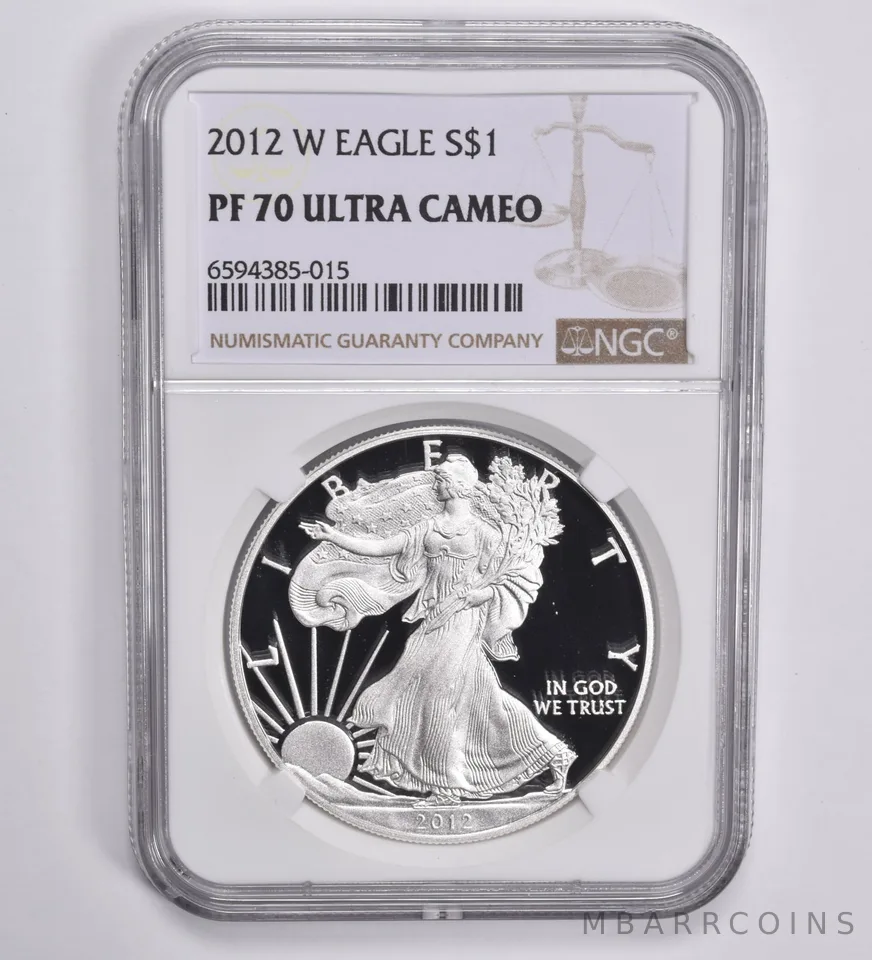 2012-W American Silver Eagle PF70 UCAM NGC Brown Label