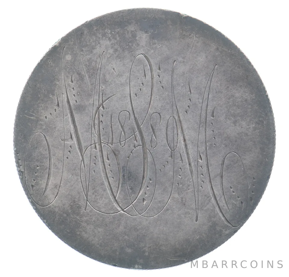 1878 Morgan Silver Dollar Love Token MSM "1880" a8598